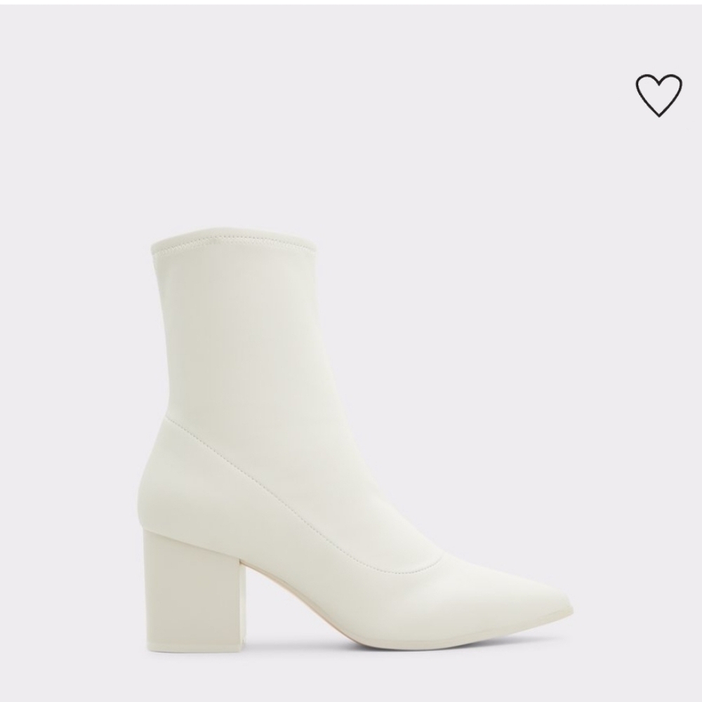 Aldo Priella Ankle boot Chunky Healed Boot In Color Bone Pointed Toe  US 9